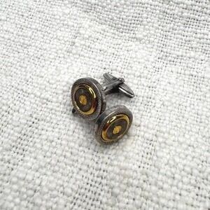 Vintage Alfred Dunhill Round Two-Tone Cufflinks Silver &‎ Gold